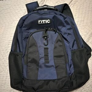 Men's Blue and Black Backpack